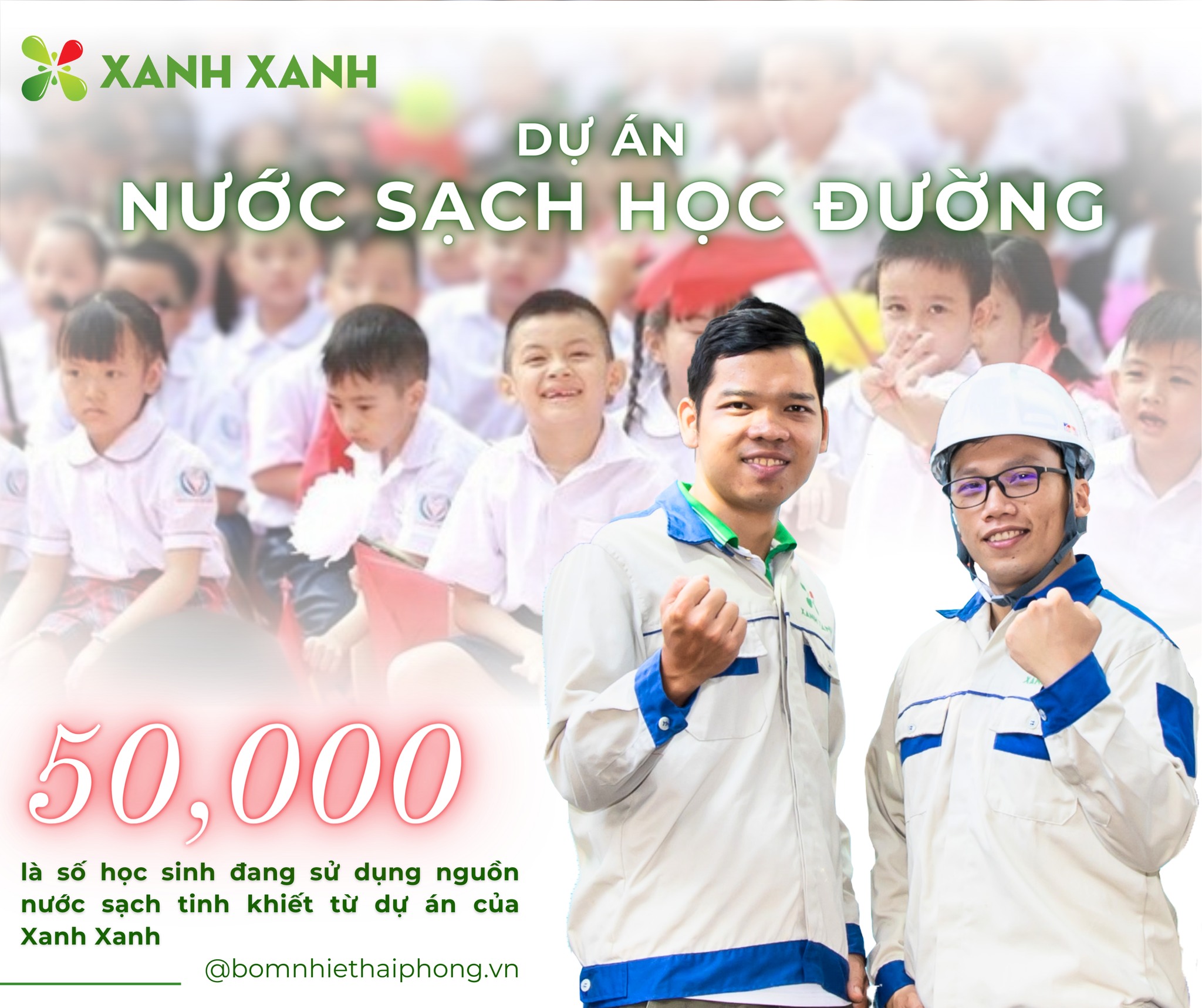 XANH XANH VÀ DỰ ÁN "NƯỚC SẠCH HỌC ĐƯỜNG"